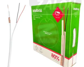 Caixa Cabo Coaxial 100m Blindado 80% Camera Intelbras Cftv